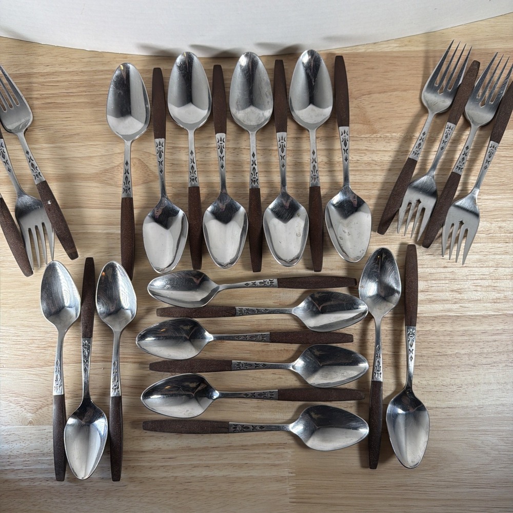 Mid‑Century Grand Prix Dior 26‑Piece Forged Stainless Steel Flatware